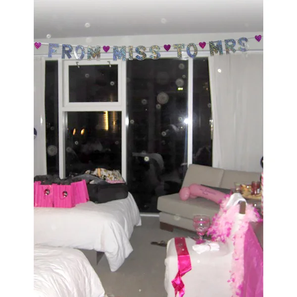 Pipe Dreams Bachelorette Party Favors "From Miss to Mrs" Party Banner — image 6 of 6