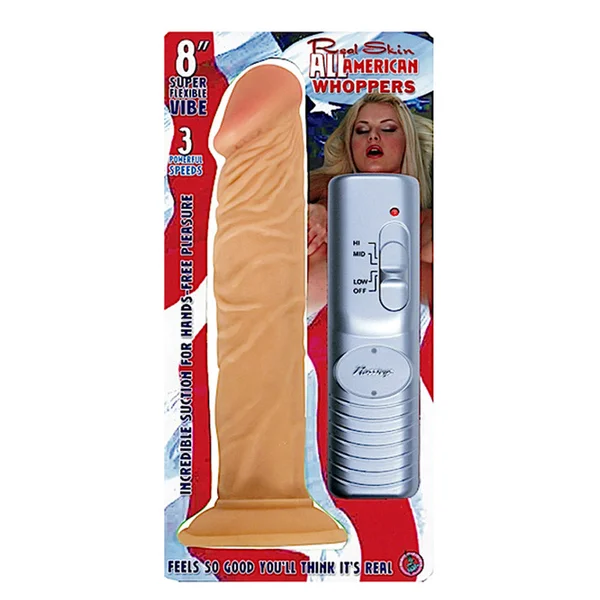 All American Whopper 8in Vibrating Dong — image 4 of 4