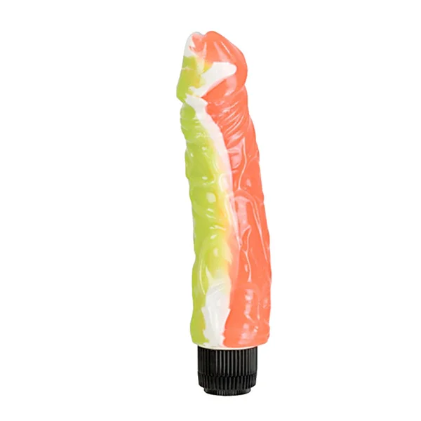 California Exotic Funky Jelly Vibe 8 Inch Orange and Green — image 3 of 4
