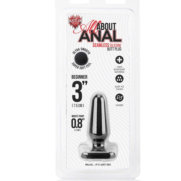 Hustler All About Anal Butt Plug 3in Black — image 5 of 5