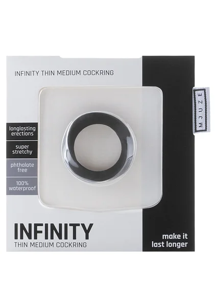 Infinity - Thin - Medium Cockring - Black — image 8 of 9