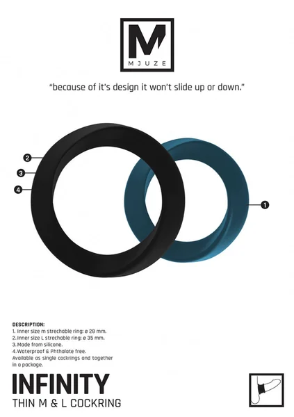 Infinity - Thin - Large Cockring - Black — image 9 of 9