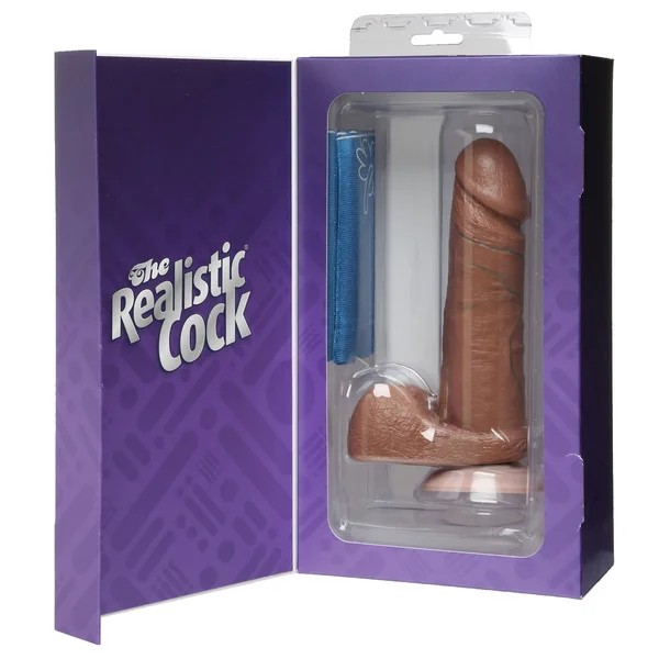 Realistic Cock - 6 inch Brown — image 5 of 6
