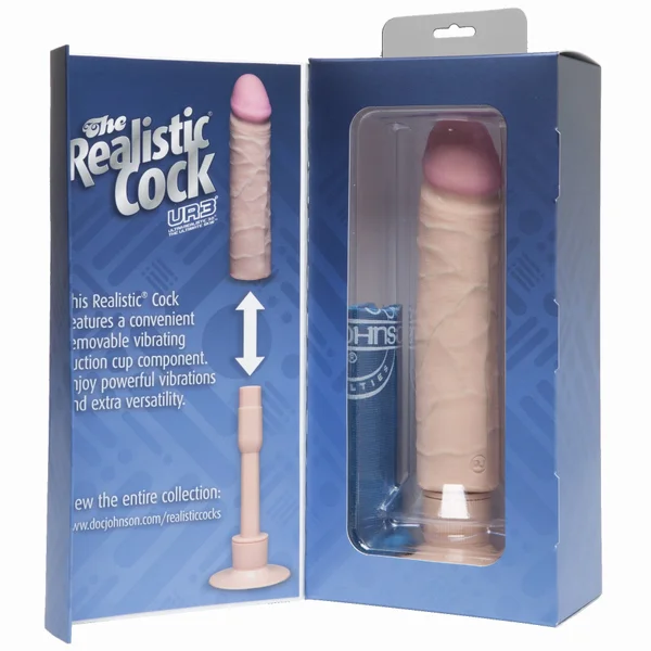 Realistic Cock Vib 8 inch with out Balls White — image 8 of 8