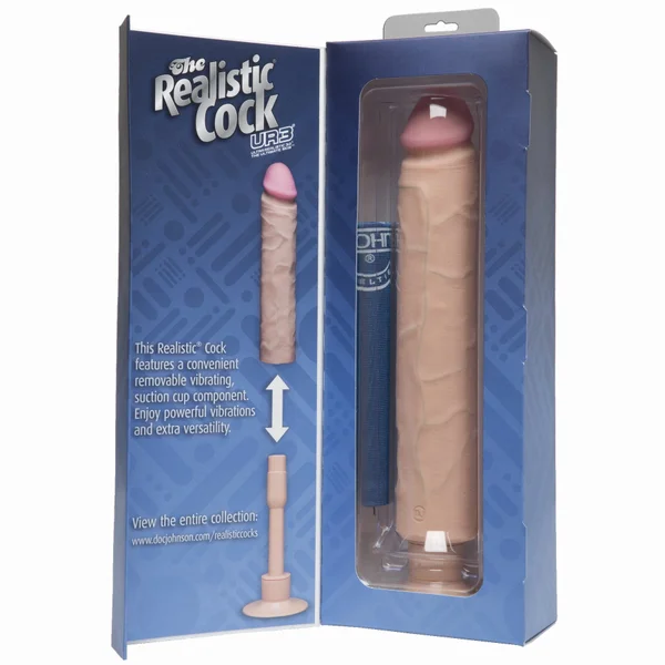 Realistic Cock Vib 12 inch with out Balls White — image 6 of 6