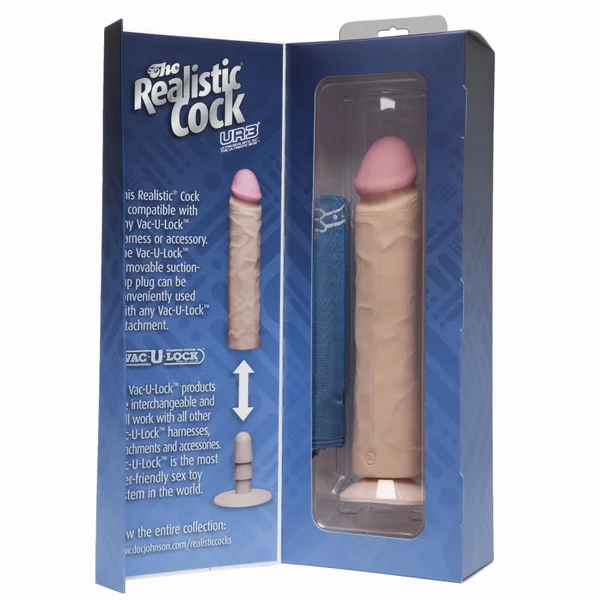 Realistic Cock Ultraskyn UR3 10 inch with out Balls White — image 7 of 7