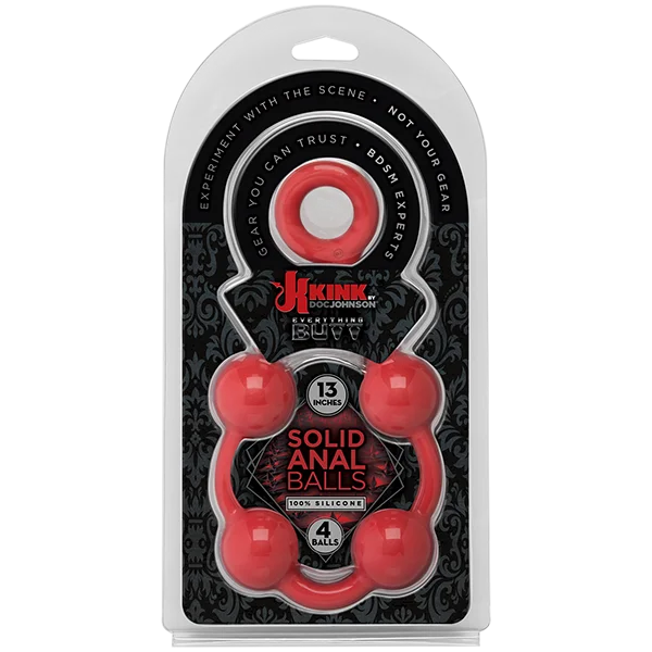 Kink Smooth Silicone Anal Balls 13in Red — image 8 of 8