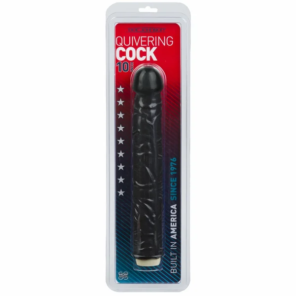 Quivering Cock: 10 inch.x 1.75in. (Black) — image 13 of 13