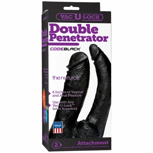Vac-U-Lock Dbl Penetrator Naturl CODEBLACK — image 4 of 4
