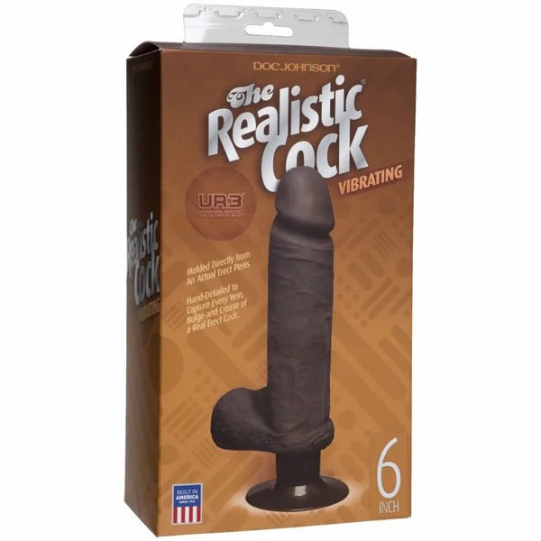 Realistic Cock - UR3 Ultraskyn Vibrating 6 inch Black — image 4 of 6