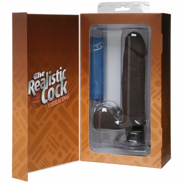 Realistic Cock - UR3 Ultraskyn Vibrating 6 inch Black — image 5 of 6