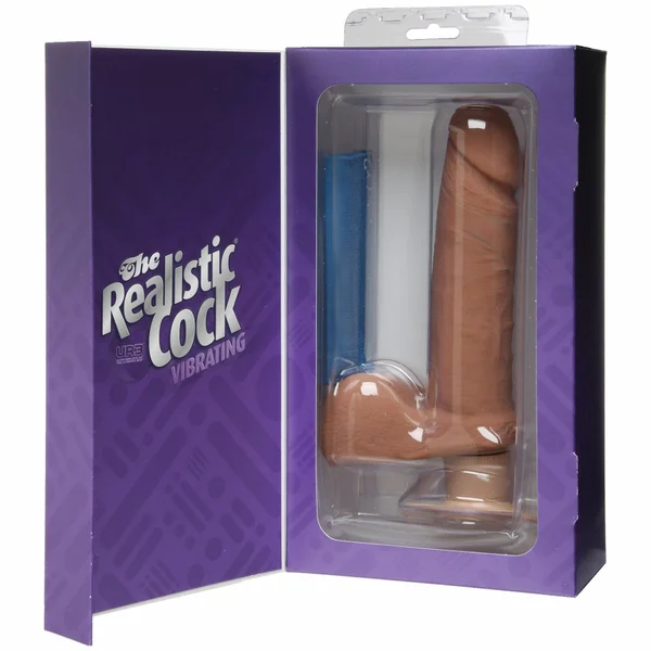 Realistic Cock - UR3 Ultraskyn Vibrating 6 inch Brown — image 5 of 6