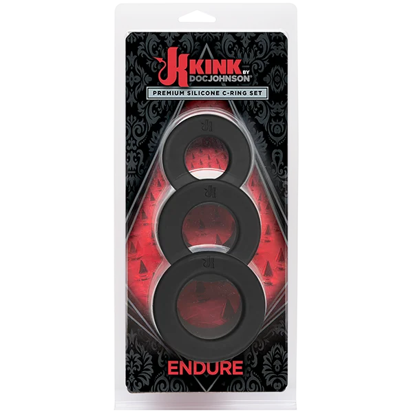 Kink Endure Silicone C Ring Set - Black — image 8 of 8