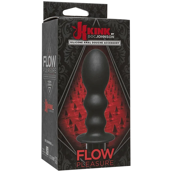 Kink Flow Silicone Anal Douche Accessory Pleasure - Black — image 8 of 8