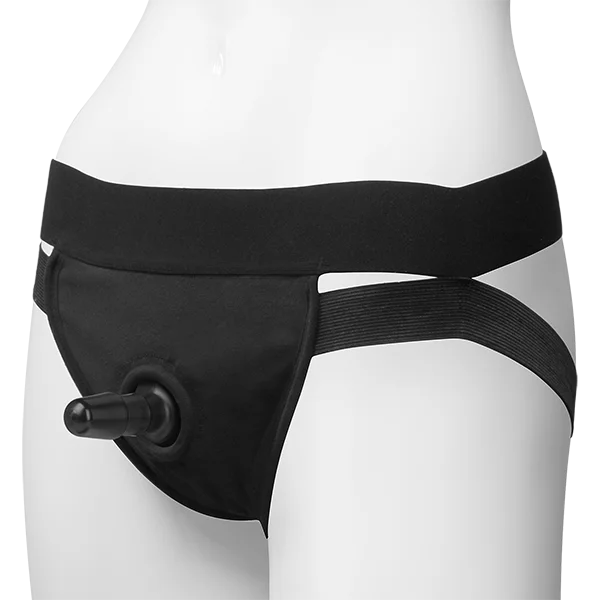 Vac-U-Lock Panty Harness w/Plug Dual Strap L/XL - Black — image 15 of 16