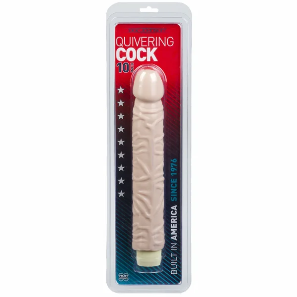 Quivering 10 inch Cock Vibe - White — image 11 of 11