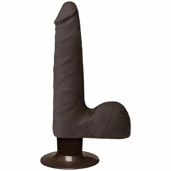 Realistic Cock Vib 7 inch Slim with Balls Black — image 8 of 11