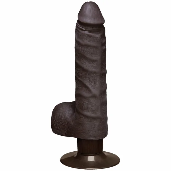 Realistic Cock Vib 7 inch Slim with Balls Black — image 9 of 11