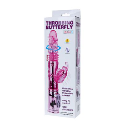 Rechargeable throbbing butterfly