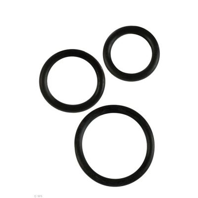 California Exotic Black Rubber Ring 3 pc Set