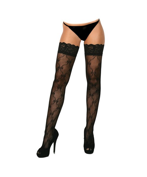 Tres Sexy bow patterened thigh high