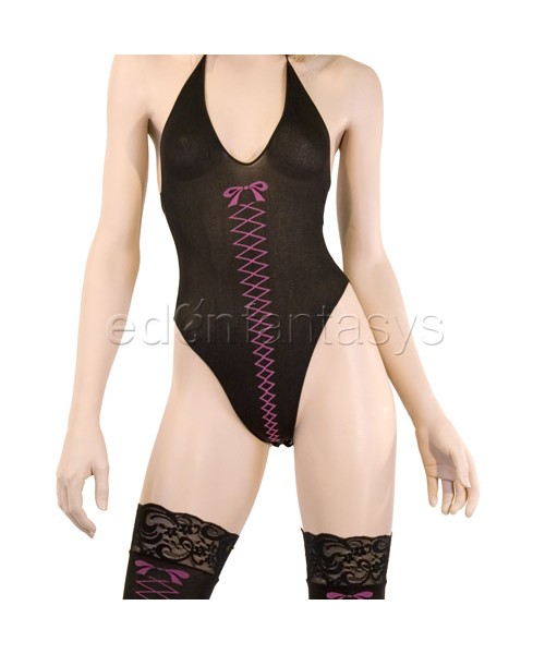 Teddy with lace up pattern
