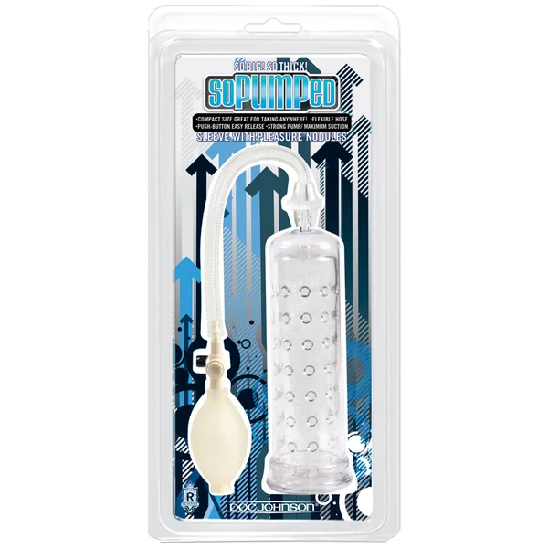 So Pumped- Penis Pump with Sleeve - Clear — image 6 of 6