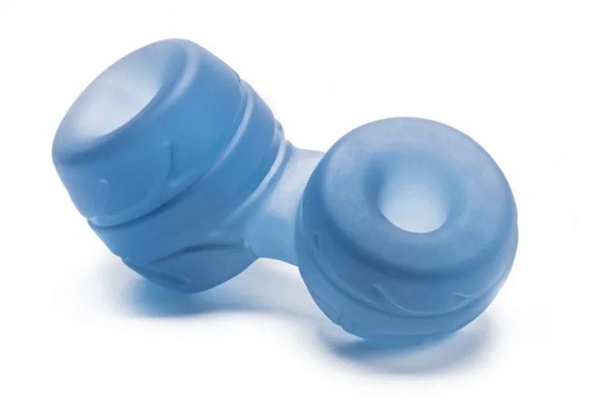 Perfect Fit SilaSkin Cock & Ball Ring - Blue — image 5 of 8