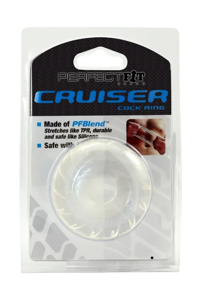 Perfect Fit Cruiser Cock Ring in PFBlend - Ice Clear — image 4 of 4