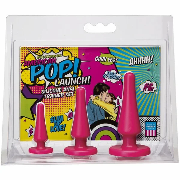 American Pop Launch Silicone Anal Trainer Set - Pink — image 4 of 4