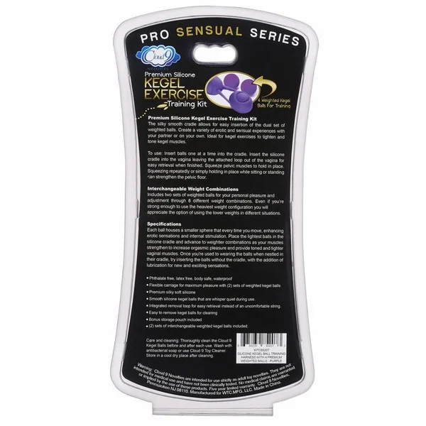 Cloud 9 - Kegel Training W/4 Weighted Balls & Pouch Purple Premium Silicone — image 10 of 12