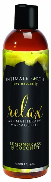 Intimate Earth Relaxing Massage Oil - 120 ml Coconut & Lemongrass — image 4 of 4