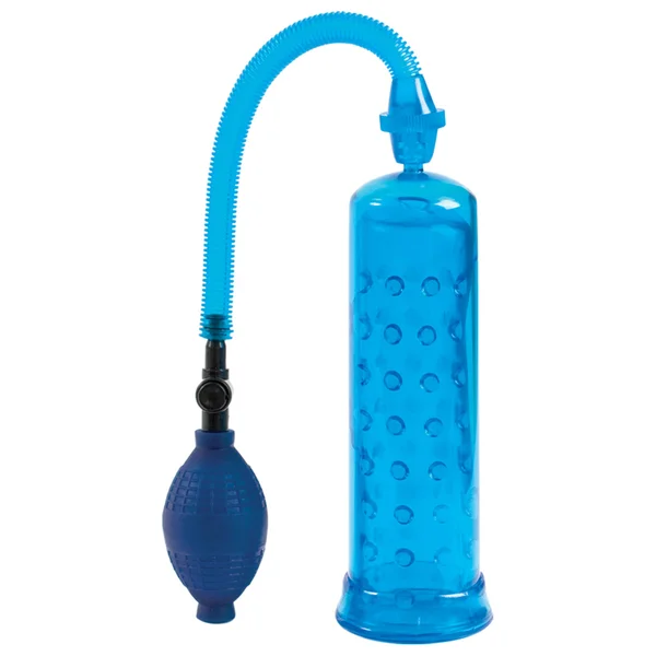 So Pumped- Penis Pump with Sleeve - Blue — image 5 of 6