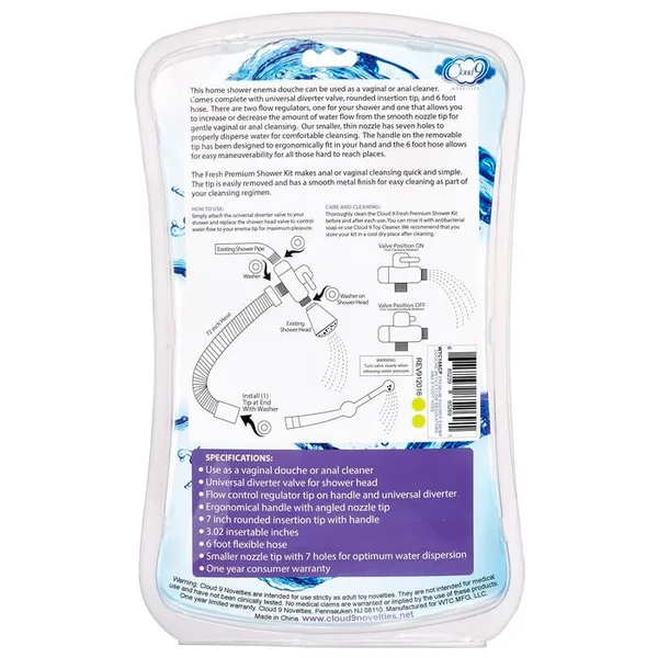 Cloud 9 - Fresh + Premium Shower Enema Kit with 6 inch Hose — image 5 of 5