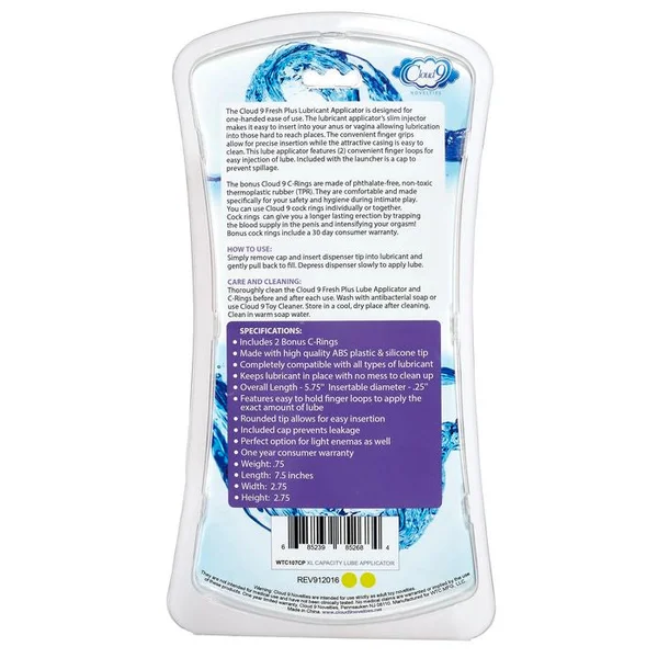 Cloud 9 - Fresh + Premium Xl Lube Applicator with 2 Bonus C-Rings — image 8 of 10