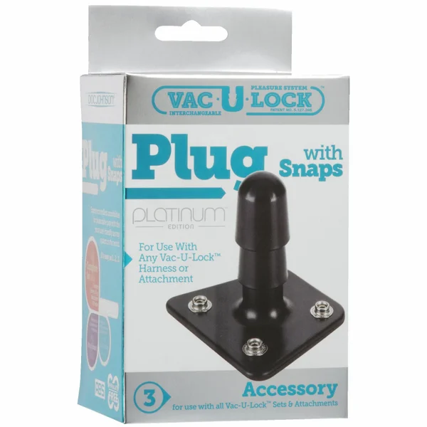 Vac-U-Lock Plat Black Plug with Snaps — image 6 of 6