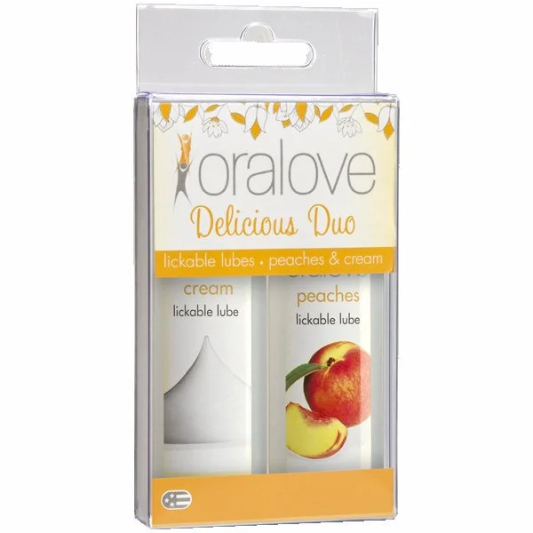 Oralove Delicious Duo Flavored Lube - Peaches & Cream — image 7 of 8