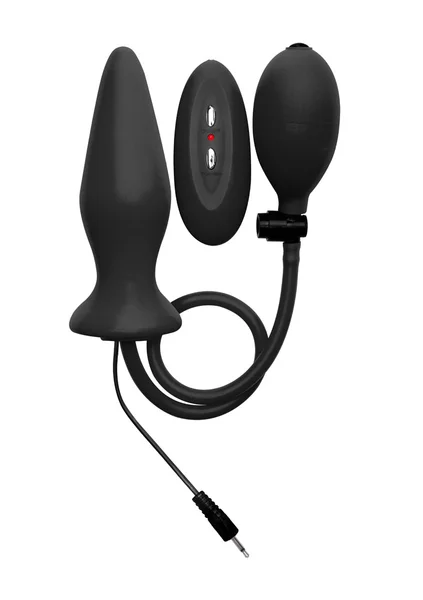 Inflatable Vibrating Silicone Plug - Black — image 5 of 6