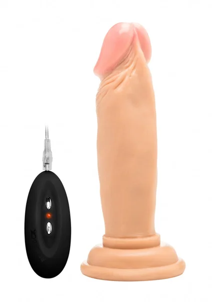 Vibrating Realistic Cock - 6" - Skin — image 6 of 9