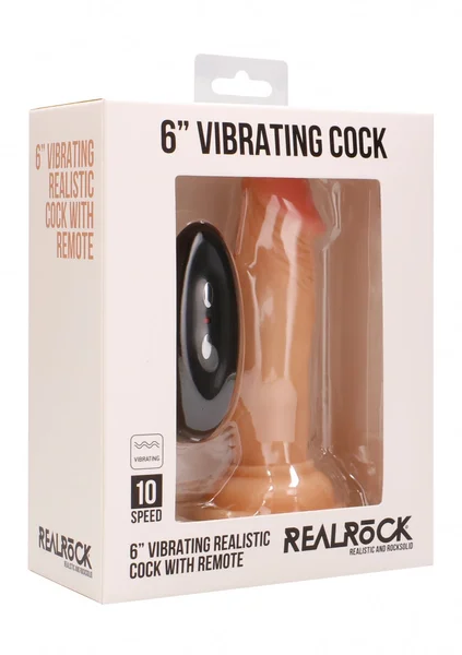 Vibrating Realistic Cock - 6" - Skin — image 7 of 9