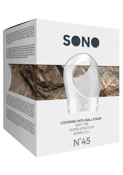 Sono No.45 - Cockring with Ball Strap - Translucent — image 9 of 9