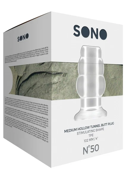Sono No.50 - Medium Hollow Tunnel Butt Plug - 4 Inch - Translucent — image 15 of 15