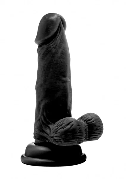 Realistic Cock - 6" - With Scrotum - Black — image 9 of 12
