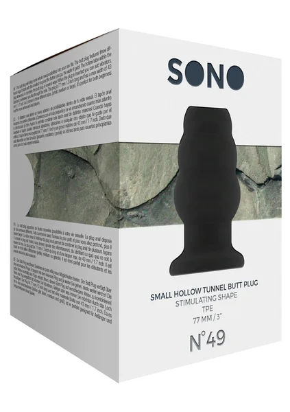 Sono No.49 - Small Hollow Tunnel Butt Plug - 3 Inch - Black — image 9 of 9