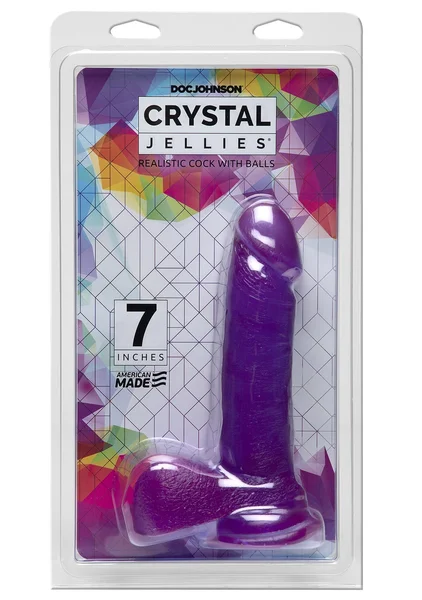 Crystal Jellies 7'' Realistic Cock with Balls — image 4 of 6