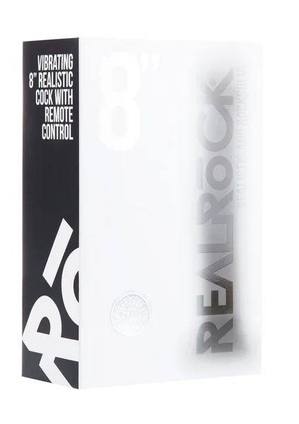 Vibrating Realistic Cock - 8" - Black — image 10 of 12