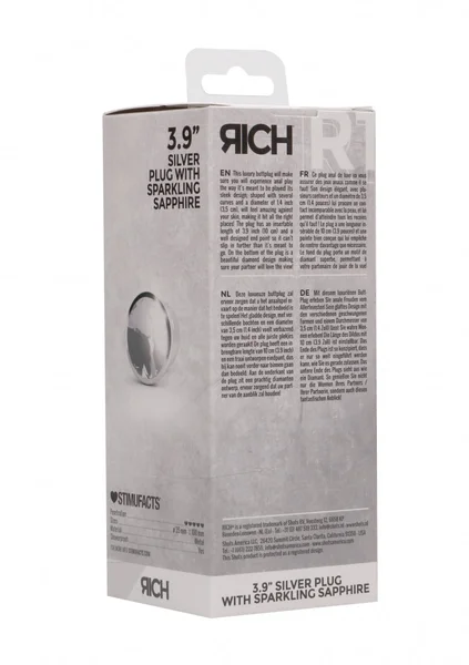 Rich R1 - Silver Plug - 3.9 Inch - Clear Sapphire — image 6 of 6