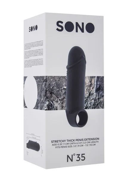 Sono No.35 - Stretchy Thick Penis Extension - Grey — image 9 of 9
