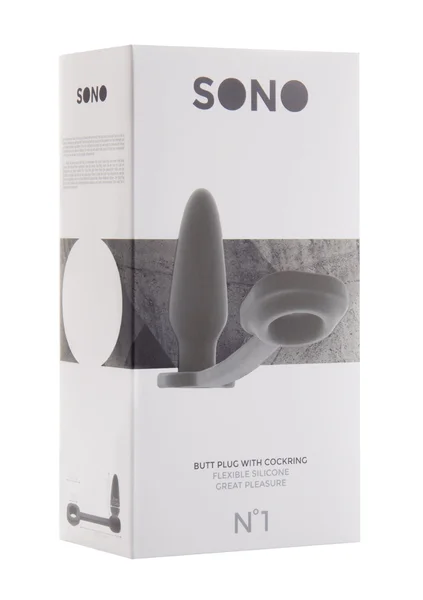 Sono No.1 - Butt Plug with Cockring - Grey — image 6 of 6