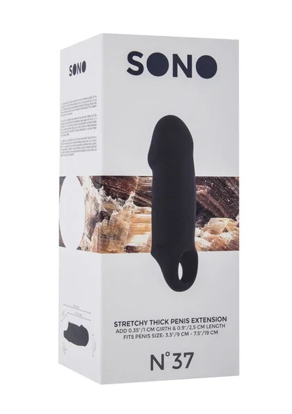 Sono No.37 - Stretchy Thick Penis Extension - Black — image 9 of 9